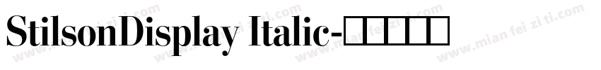 StilsonDisplay Italic字体转换